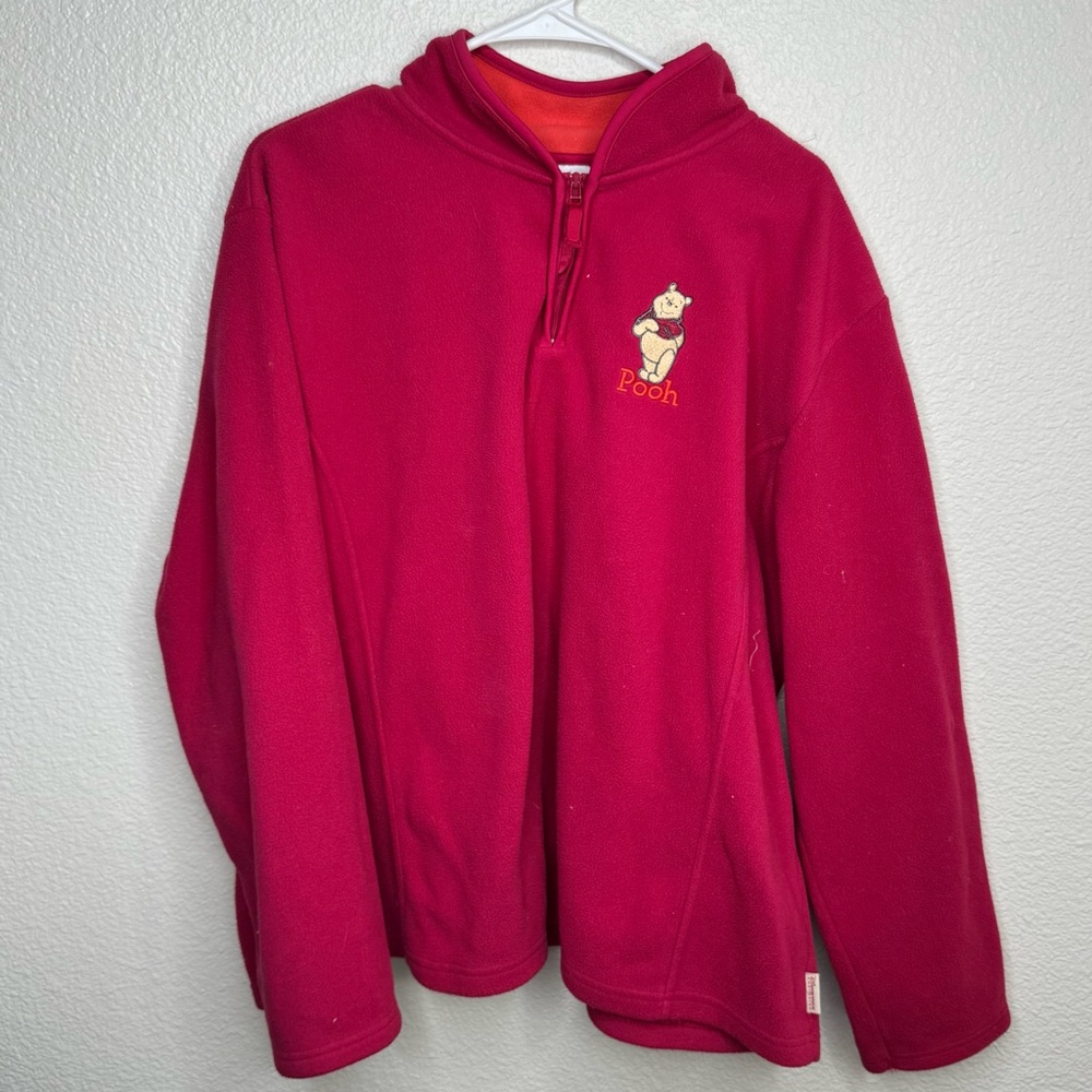 Disney Red Zip-Up Sweater with Pooh